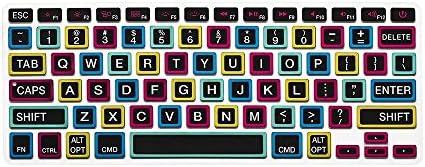 GSuMio Big Font Series Black Candies Soft Keyboard Cover Silicone Skin Keyboard Protector for MacBook Pro 13" 15" 17" (with or without Retina Display) and MacBook Air 13" ( Fits USA Keyboard Layout )