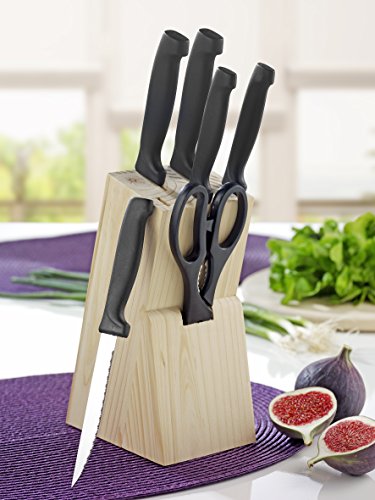 Esmeyer 291-602 Messerset, Edelstahl, Schwarz, 16 x 9,5 x 34 cm - 2