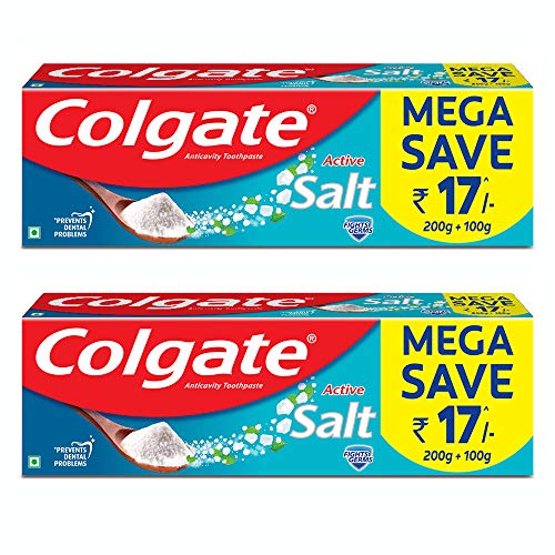 Colgate Active Salt Toothpaste, 300gm Saver Pack (Pack of 2)