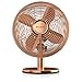 Produktbild Brandson - Retro Tischventilator im Kupfer Design | 3 Geschwindigkeitsstufen | Zuschaltbare 80° Oszillation | Neigungswinkel ca. 40° | robustes Voll-Metallgehäuse