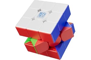Moyu RS3M V5 2023 Ball Core UV Coated 3x3 Speed Cube with Robot-Shape Display Box, 3x3 Puzzle Cube Stickerless RS3M V5 MagLev Master Cube (MagLev+Ball-Core Magic Clothes)