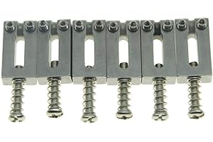 Dopro 6er Set Edelstahl Sattel Gitarre Steg-Sattel 10.5mm String Spacing