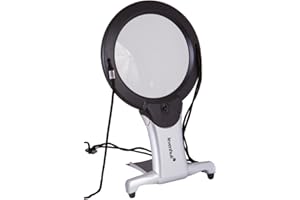 Lupa de Cuello Levenhuk Zeno Vizor N2 con Iluminación por LED, Incluye Correa y Soporte de Mesa