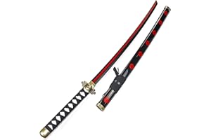 HZYYZH Samurai Ninja Wooden Sword, Anime Noir Samurai Roronoa Zoro Cosplay Katana Armée Couteau Sword Jouets pour Adolescents,Burst