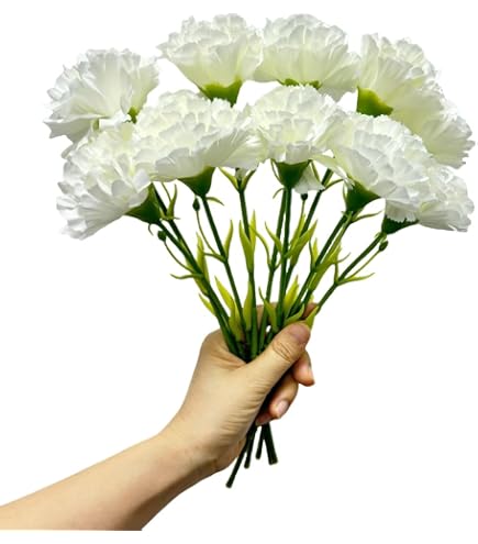 Garofani Artificiali di Seta Fiori Artificiali per Decorazioni Garofani