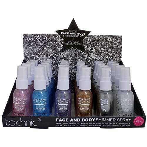 TECHNIC FACE & BODY GLITTER SHIMMER SPRAY CHOOSE YOUR SHADE FAST DELIVERY