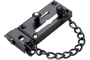 KAIISSA Cadena para Cerradura de Puerta, Acero Inoxidable Perno de Puerta Antirrobo Cadena Perno Deslizante Pestillo de Seguridad para Puerta Cadena de Acero Inoxidable para Puerta y Ventana