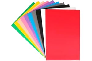 INNSPIRO Set 10 fogli in gomma EVA assortita colori 20 x 30 cm x 2 mm, 20 x 30 cm