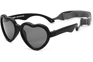 COASION Baby Sunglasses Polarized Rubber UV Protection with Strap Heart Shape Sun Glasses for Boys Girls Kids Ages 0-24 Months