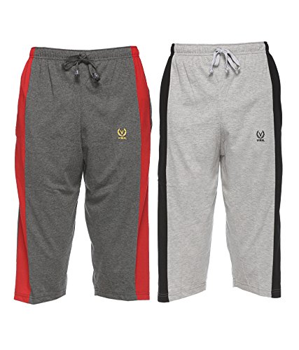 VIMAL Multicolor Cotton Blended Capri for Men (Pack of 2) RS.505 (82.00% Off) - Amazon