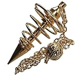 Péndulo Vortex para Radiestesia y Adivinacion Bañado en Oro