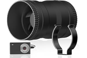 Hon&Guan 75mm Ventilateur Extracteur d'air, 204m³/h Ventilation de Cave avec Contrôleur de Vitesse Variable Extracteur d'air de Ventilation pour Garages, Tente de Culture