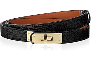 Ceihwa Ceinture Fine Femme Cuir PU Classique Ceinture Réglable Waist Belt Women étroite Ceinture pour Robe Jeans Mode Ceinture Ajustable Ceintures Fines Elégantes Décoration Ceinture Mince..