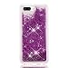 Produktbild Honor 10 Hülle Glitzer, Huawei Honor 10 Handyhülle Glitter Flüssig Silikon Transparent Schutzhülle für Huawei Honor 10, Coollee 3D Bling Flüssigkeit Clear TPU Gel Soft Back-Cover Slim Sparkle Kristall Mädchen Case Liquid Bewegende Treibsand Violett Herz Handytasche Stoßfest Bumper, Lila