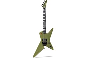 WestCreek Guitars HIGH VOLTAGE Chitarra Elettrica, V Heavy Metal Corpo Solido Electric Guitar, Corpo Mogano, Acero Collo, Palissandro Tastiera, Capotasto in Osso, 22 Tasti (HVFR Verde Opaco)