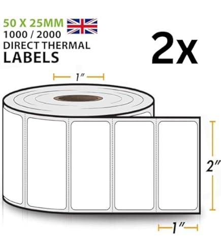 Etichette Termiche Perforate 51x25mm - Compatibili Con Stampanti Zebra, 1300 Etichette Per Rotolo - Foto 9