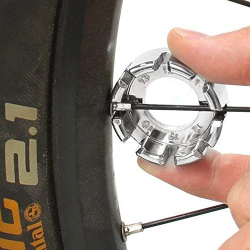 Fahrrad Speichenschlüssel Rad Zentrierer 8-fach Teller Schlüssel für Speichen Größe 10-15 von Fahrrad bis Mofa in Werkstattqualität! Nippelspanner- Speichenspanner – Spanschlüssel. - 7
