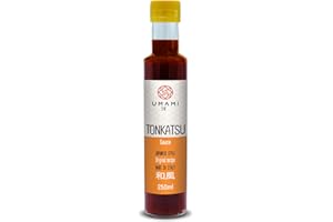 Umami Salsa Tonkatsu 250ml, con frutta e verdura BIO, elaborata con Salsa di Soia Artigianale prodotta in Giappone, senza conservanti, coloranti ne OGM