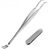 EasyULT 2 in 1 Profi Zeckenzange, Zeckenpinzette und Zeckenhaken, aus Hochwertigem Edelstahl Problemlos Zecken Entfernen, Zec