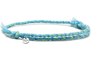 Nato Cuff - Bracciale in Cotone intrecciato - Fatto a mano in Francia - Medaglia in acciaio inossidabile 316L - Gioiello Uomo o Donna regolabile