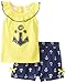 Kids Headquarters Baby-Girls Newborn Top with Navy Printed Shorts, Yellow, 3-6 Months Color: Yellow Size: 3-6 Months