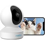 Reolink E1 3MP Telecamera WiFi Interno con 355°Pan/50°Tilt, Protezione a 360°, Videocamera Sorveglianza WiFi da 2.4 GHz con A