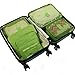 Produktbild Packwürfel | 6-teiliges Reiseverpackungs-Set | wasserdichte Gepäckwürfel für Rucksack, Handgepäck, (mehrere Blumenmuster) Grün A
