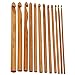 Produktbild 12 Stück Karbonisiert Bambus Kreis Häkeln Haken Stricknadeln Set 3-10mm