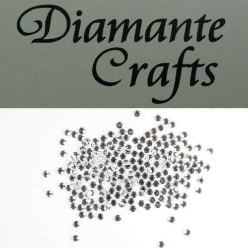 300 x 3mm Clear Round Diamante Loose Flat Back Rhinestone Gems created exclusively for Diamante Crafts
