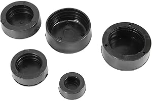 KOULATE Motorcycle Frame Hole Plug, 5 Pcs Black Rubber Compound Frame Hole Cover Caps Fit for Hayabusa 1300 GSX1300 GSX1300R 1999-2015