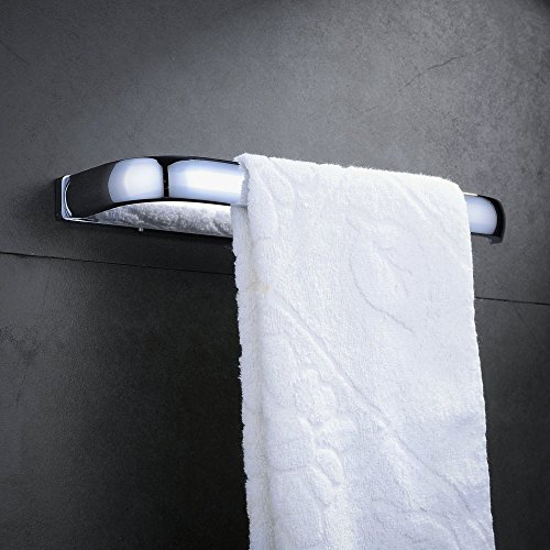 Hiendure® 30cm Messing Handtuchhalter extra lang Toilettenpapier -Rack, polierte Chromoberfläche - 3