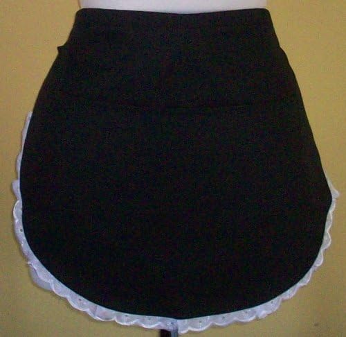 Sexy Black French Maid Apron Fancy Serving tea or Party fun with pocket