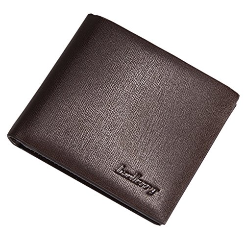 cartera hombre slim, AIMEE7 Billetera Hombre Cuero Original Sujetadora Tarjeta Crédito Identificación Dinero (café, 11*9.5*1.2cm)
