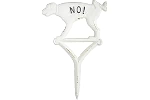 Esschert Design HB16 Panneau pour Chien Inscription No Weeing Blanc