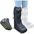 Walking Boot Cover Tall Medical Cast Fracture Foot Cast Case Orthopedic Brace Air Walker Covers for Women Men Outdoor Rain Winter Snow Boot Protector Foot Support with Sole