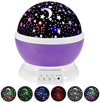 Nirvik Romantic Sky Star Master Night Light Projector Children Kids Baby Sleep Lighting USB Lamp Led Projection (Multi Colour)