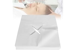 DISNACE 200 Pièces Housses de Protège épaisse, Têtière pour Table de Massage, Protège Têtière en Papier pour Lits de Massage, Serviettes de Massage Professionnelles pour le Visage, 40 x 40 cm