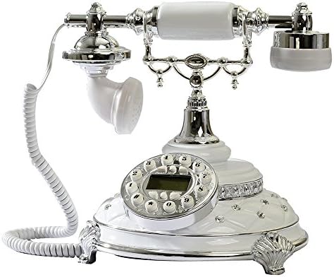Old Telephone -Touch-Tone Telephone Single Line -Corded Retro Novelty Telephone Home Telephone -Resin Material -Home Living Room Decor
