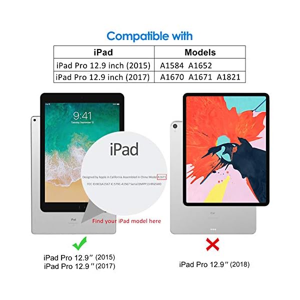 JETech Protector Pantalla iPad Pro 12,9 Pulgadas (2015/2017 Modelo, 1ª / 2ª Generación), Vidrio Templado - Image 3