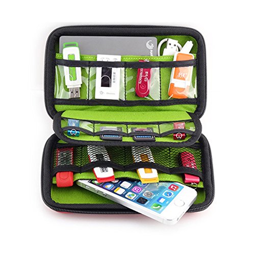 MystiTL Tragbare Festplatte Kabel und sonstiges Zubehör für Electronisches Zubehöre Organizer Case Tasche Psp Spiel Taschen Tragetasche Wasserdicht für USB Drive Shuttel - 8