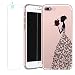 Produktbild iPhone 7 Plus Hülle Case mit Panzerglas Schutzfolie, Bestsky iPhone 8 Plus Hüllen Transparent Weiche Silikon Durchsichtig Schutzhülle mit Muster für iPhone 7 Plus/8 Plus 5.5", Schmetterling Mädchen