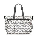 Skip Hop 230102 Duo Double Signature Chevron - Zwillingswickeltasche, grau / weiß