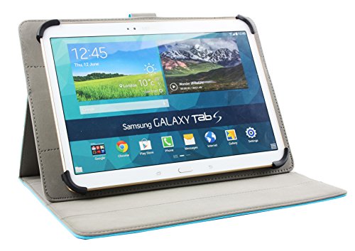 Emartbuy® Denver TIQ-11003 10.6 Zoll Tablet Universalbereich ( 10 – 11 Zoll ) Türkis Multi Angle Exekutiv Folio Mappen Kasten Abdeckung mit Kartensteckplätze + Eingabestift - 2