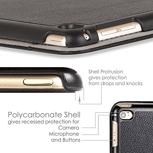 Forefront Cases® Neue Leder Hülle / Tasche / Case / Cover für Apple iPad Air 2 / 2nd Generation A1566 (Oktober 2014) – Ultra Slim Lightweight mit vollem Geräteschutz – inkl. Eingabestift und Displayschutz - 6