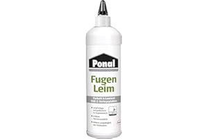 Ponal Parkett & Laminat Fugenleim, transparenter Kleber für Bodenbeläge, wasserfester Fugen Klebstoff, alterungsbeständiger Weißleim als Aufquellschutz, 1 x 1 kg Flasche