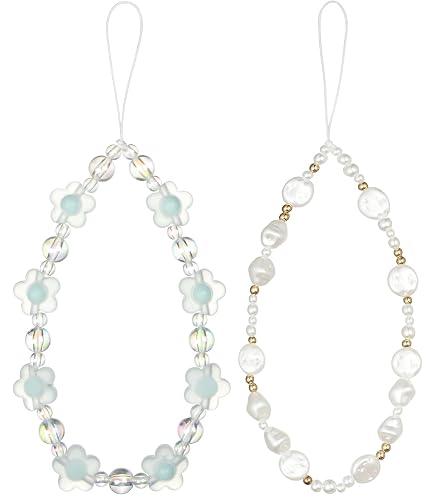 Cordino Polso Telefono Bracciale Porta Cellulare Con Perle - Cinturino