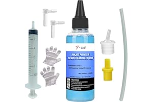 F-ink - Kit di pulizia testina per stampante compatibile con stampanti a getto d'inchiostro HP, Canon, Epson, Brother, Lexmark, liquido di pulizia per sbloccare l'ugello della stampante, 100 ml