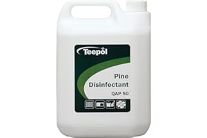 Teepol Pine Disinfectant Liquid QAP 50-5L Concentrated Disinfectant General Purpose Cleaner, Kills 99.9% of Germs Floor Cleaning Liquid - Suitable For Homes, Offices and Hospitals - Pine Scented