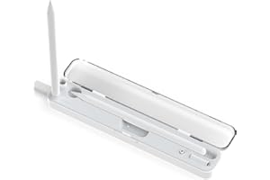 BRIMFORD Cargue el iPad Apple Pencil en Cualquier Lugar con Base de Carga inalámbrica 2 en 1 -Compatible de 2ª y 1ª generación, con Ranuras de Almacenamiento para Adaptador y Funda Protectora (sin batería)