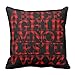 Produktbild Home Dekorative rote und schwarz Gingham Plaids Englisch Alphabet Personalisierte Überwurf Kissenbezüge Design Kissenbezug Kollektion, Colored, 40,6 x 40,6 cm (16 x 16 Zoll)